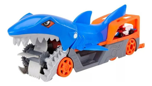 Hot Wheels Transportador Lanzador Remolque Tiburon Mattel Color Azul