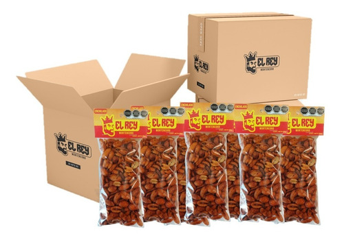 Caja Botanas El Rey Montenegro Cacahuate Enchilado 50 Piezas