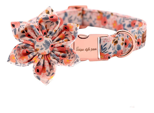 Collar De Perro De Estilo Único Con Forma De Pavos Y Flores,