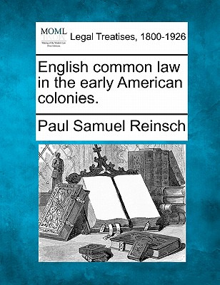 Libro English Common Law In The Early American Colonies. ...