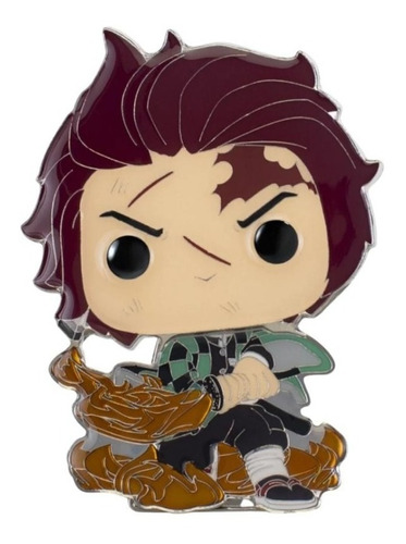 Funko Pop Pin! Demon Slayer Tanjiro Kamado Metálico        