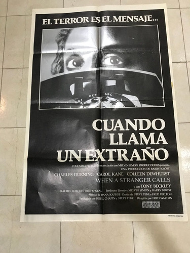 Antiguo Afiche De Cine- Cuando Llama Un Extraño-envio