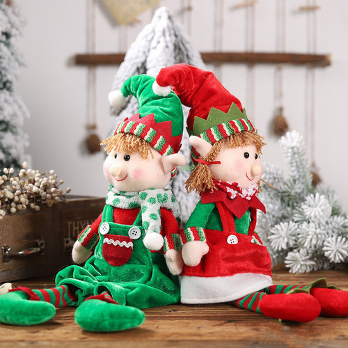 Swd Adornos Navideños De Navidad Con Pierna De Elfo Sentado