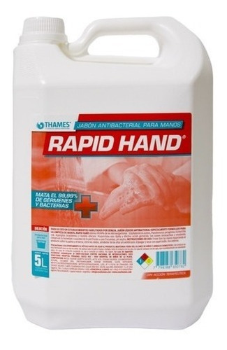 Jabon Antibacterial Rapid Hand Bidon 5lts. Pack X 4