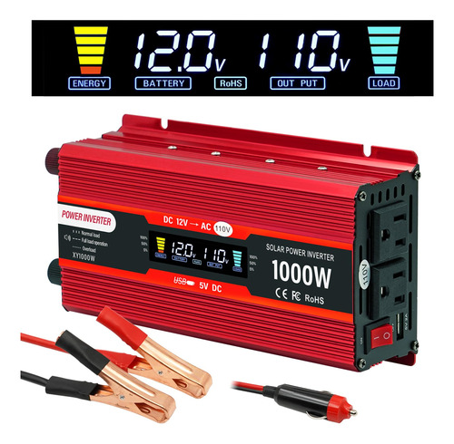 Inversor De Corriente Para Automovil De 12 V A 110 V 1000 W/