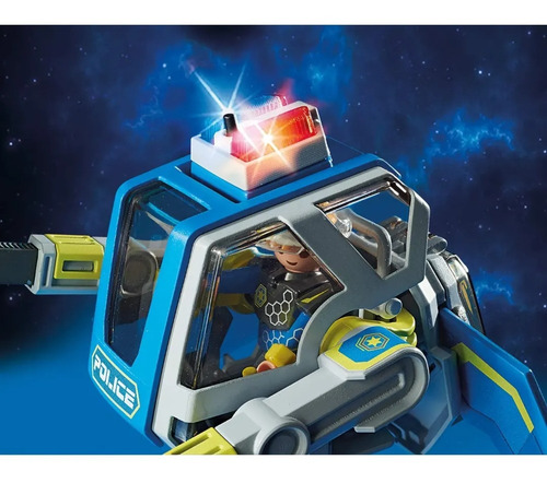 Imagem 4 de 10 de Playmobil Galaxy Police Robô Da Polícia Galáctica 70021
