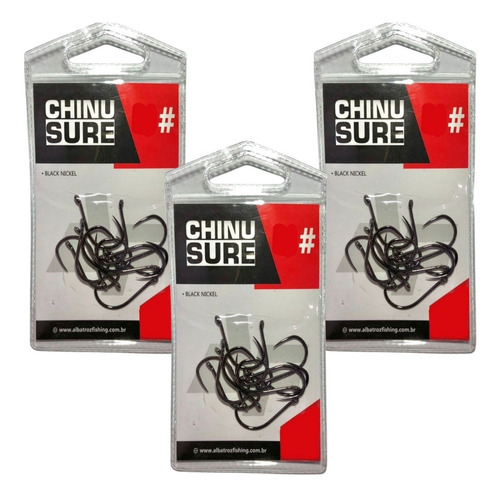  Anzol Chinu Sem Fisga Sure Pesca Tambaqui Tilápia Kit 3ct