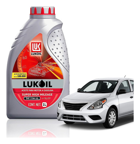 Aceite Para Motor Lukoil Super High Mileage 25w-50 | 1 Litro
