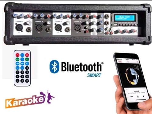 Imagen 2 de 4 de Combo Karaoke Potenciada Usb Bluetooth+2 Bafles Columna 12