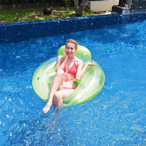 Silla Inflable Redonda Con Portavasos Pileta Piscina Playa