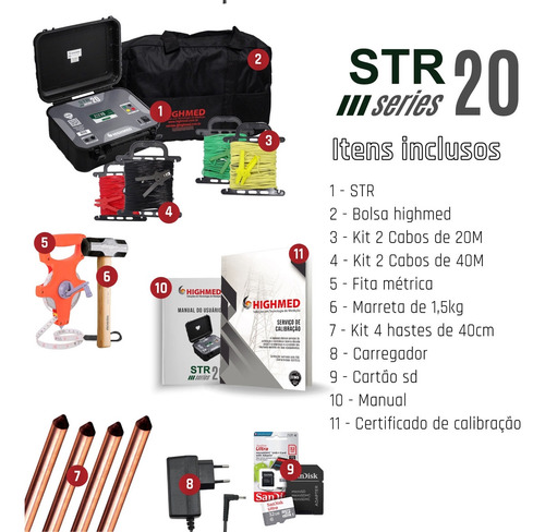 Terrômetro Highmed Str-20, Corrente Até 145ma