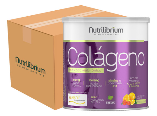 Atacado 9x Colágeno Verisol Ácido Hialurônico Nutrilibrium
