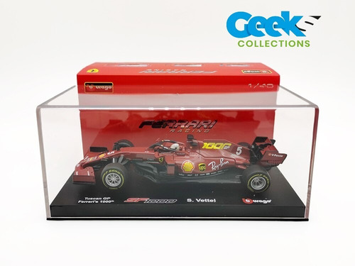 Bburago F1 Sf1000th Sebastian Vettel Con Vitrina + Card F1