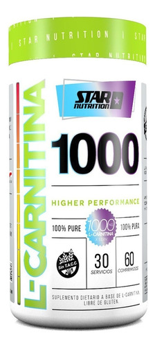 Carnitina 1000 Comprimidos 60 Star Nutrition