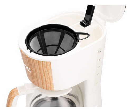 Imagen 4 de 6 de Cafetera De Filtro Atma Símil Madera 1.25l Caatw21wp
