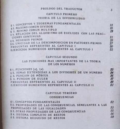 Fundamentos De La Teoría De Números Vinogradov (Usado)