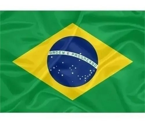Brazo telescópico con bandera de Brasil, 90 x 150 cm