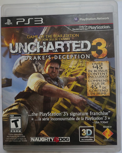 Uncharted 3 Game Of The Year Original Playstation 3 (Usado)