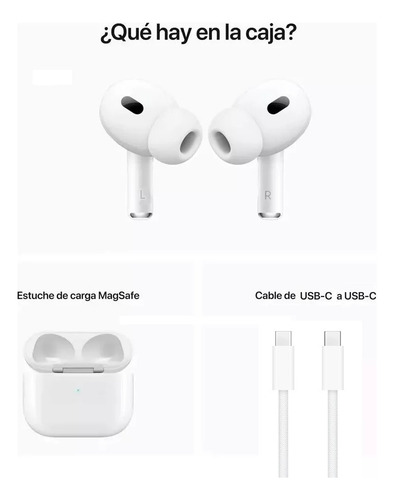 Apple Airpods Pro 2 Generacion Iphone Y Android Cancelación Blanco (Reacondicionado)