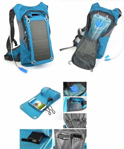 Todo En Uno- Morral Liviano - Cargador Solar - Bolsa De Agua