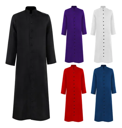 Bata Medieval De Sacerdote De Iglesia, Chaqueta, Sotana, Pre