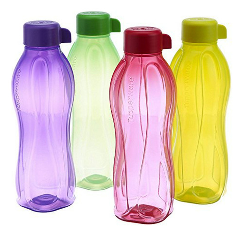 Set Botella Agua Tupperware Aquaslim, 500ml, 4 Uds (b.5l