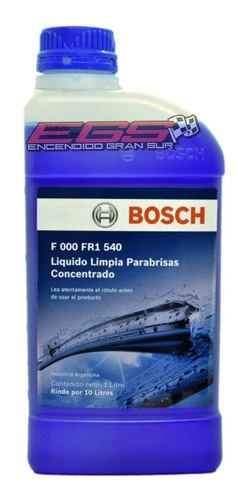 Liquido Sapito Limpia Parabrisas Bosch Concentrado 1lt Egs