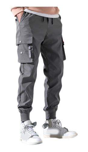 Pantalones Ajustados Cargo Harem Cintas Con Bolsillos Latera