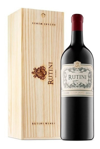 Vino Rutini Malbec 3000cc Con Estuche De Madera