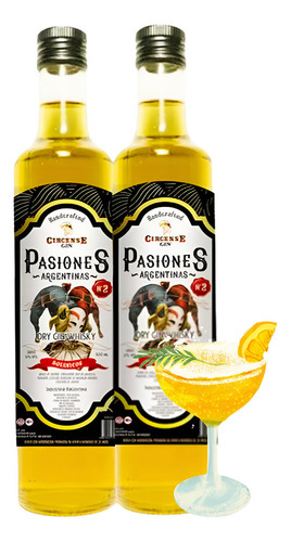 Gin Circense Gin Pasiones Argentinas Gin al Whisky 500 mL x 2 u