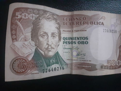 Quinientos Pesos Oro Colombiano 