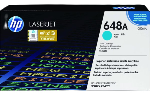 Toner Hp Ce261a Cyan 4025/4525 11.000 Copias