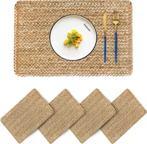 Comprar Juego De 4 Manteles Individuales De Ratán Tejidos, Manteles 