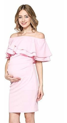 Vestido De Maternidad Con Hombros Descubiertos Laclef Para M