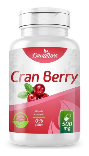 Suplemento Em Cápsulas Denature Encapsulados Cran Berry 500mg 100 Vitaminas Naturais Sabor Natural Em Pote De 200g Un
