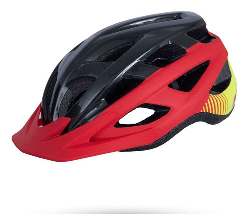 Capacete Asw Bike Fun Vermelho E Preto Com Led Traseiro 20