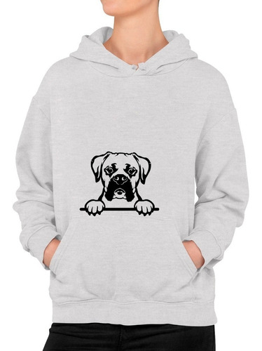 Poleron Estampado Perro Dog Boxer Moda Mujer