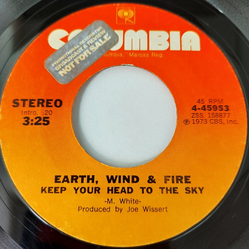 Earth Wind And Fire - Keep Your Head To The Sky Single 7 Lp