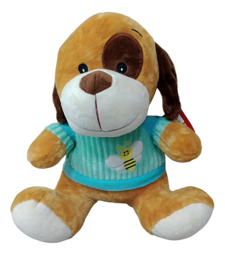 Peluche Perro Sentado Con Ropa Mediano