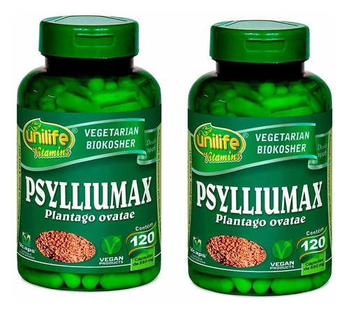 Kit 2 Psyllium 240 Cápsulas Psylliumax Unilife