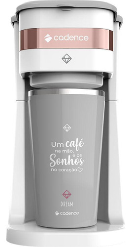 Cafeteira Cadence Rose Gold Com Copo Termico Caf206 127v