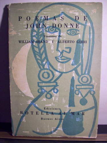 Adp Poemas De John Donne / Ed Botella Al Mar 1953 Bs. As.