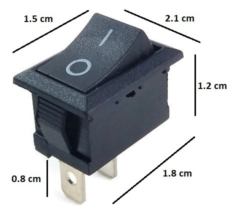 Switch Boton Interruptor Kcd1 2 Pines, 125v, 6a (100 Piezas)