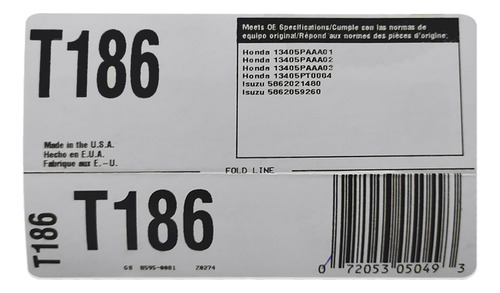 Correa Eje Balanceador Gates Original Honda Accord 2.2 1998