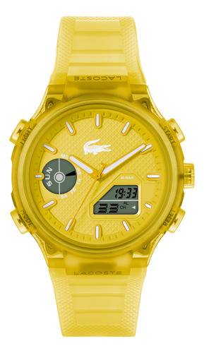 Lacoste Reloj Hombre 2011430 Lc33 Silicón Amarillo 44.76mm