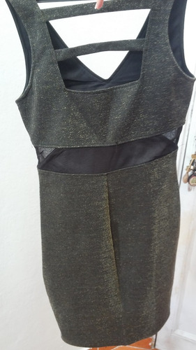Imagen 2 de 4 de Vestido Daniel Cassin Toque Dorado