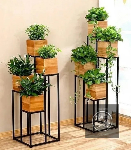 Imagen 2 de 5 de Macetero Industrial Para 4 Plantas