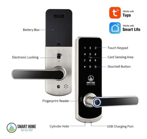 Biometric Ip65 Fingerprint Smart Home Solutions Wifi Door Lo