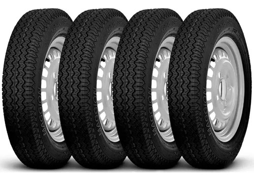 Kit 4 Pneus 5.60-15 Maggion Falco F2 4 Lonas Aro 15 Fusca