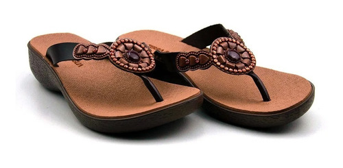 Imagem 2 de 5 de Sandalia Anabela Baixa Ortopedica Macia Confortavel 471501